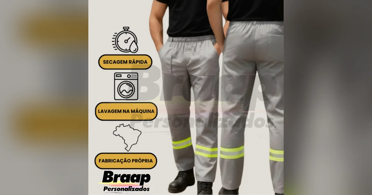 Calça Brim Personalizada - Uniforme para Obras Manutencão 