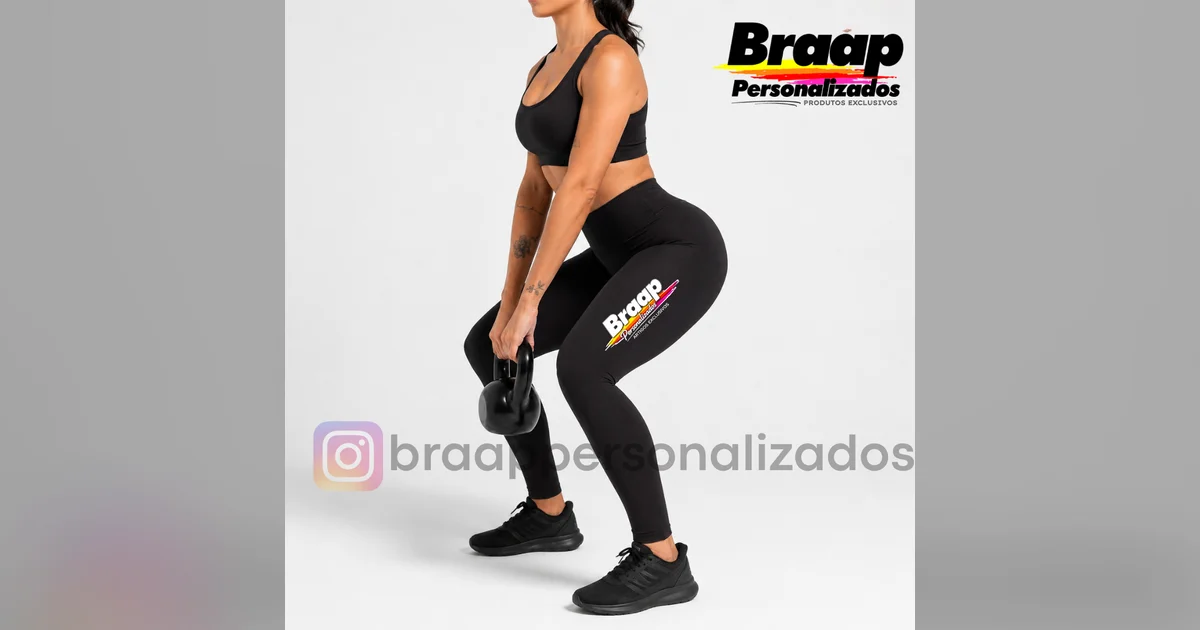 Calca legging personalizada com a sua logo marca