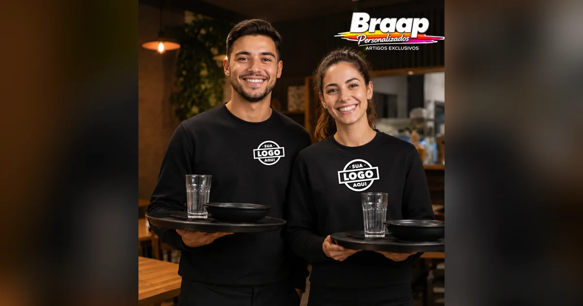 Camiseta T-Shirt Manga Longa Personalizada com sua logo