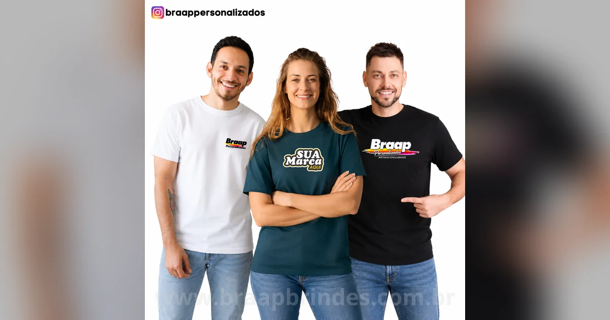 CAMISETA PERSONALIZADA COM A SUA ARTE LOGO MARCA 