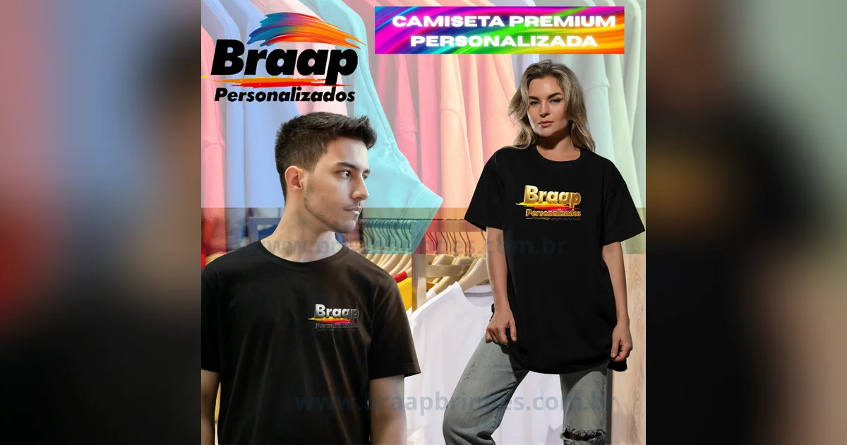 CAMISETA PERSONALIZADA COM A SUA ARTE LOGO MARCA 