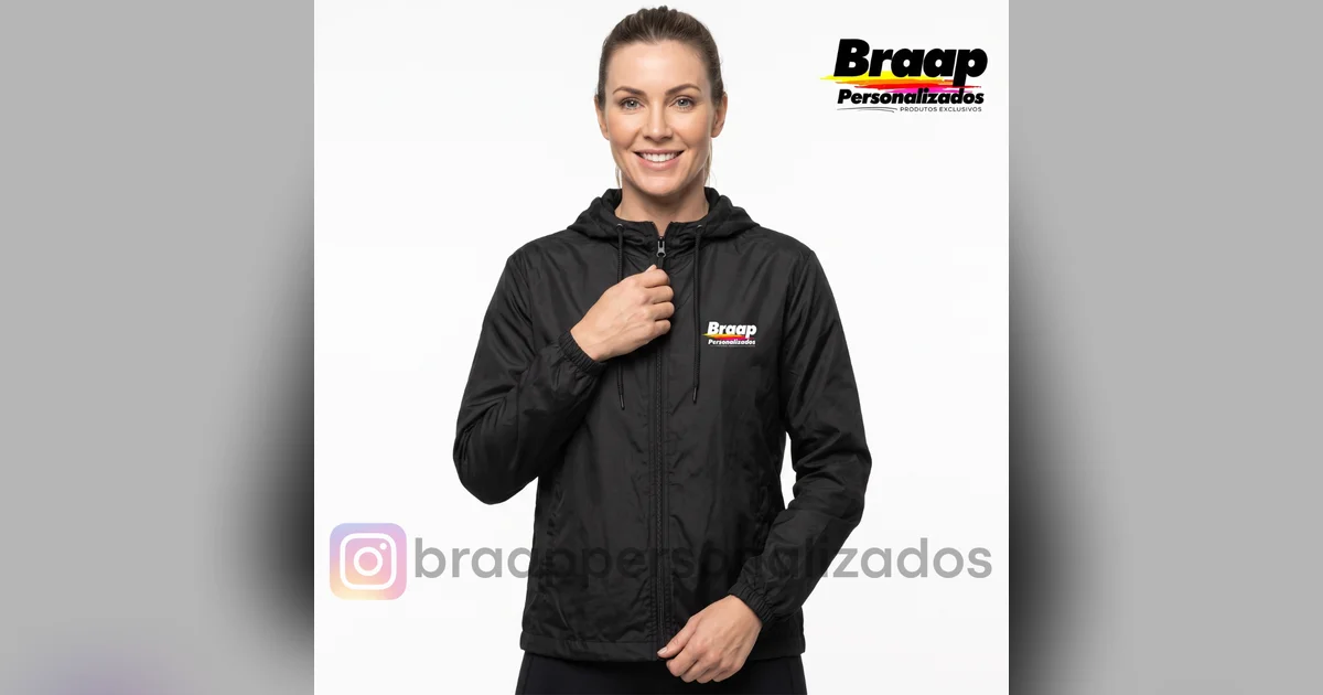 Jaqueta Agasalho Corta Vento Personalizada Tactel